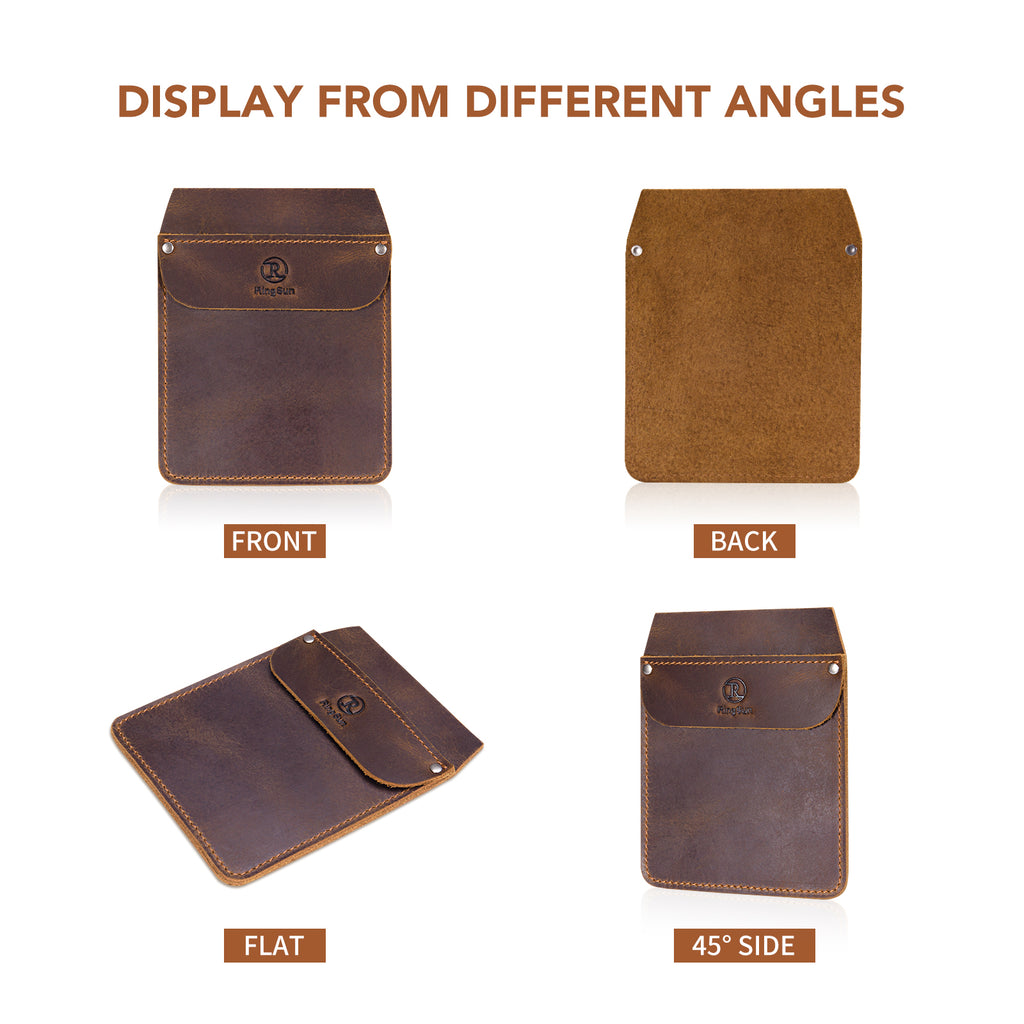 Genuine Leather Pocket Protector for Men, Durable Tool Pouch, Jeans Shirts Protector for Tools Pens
