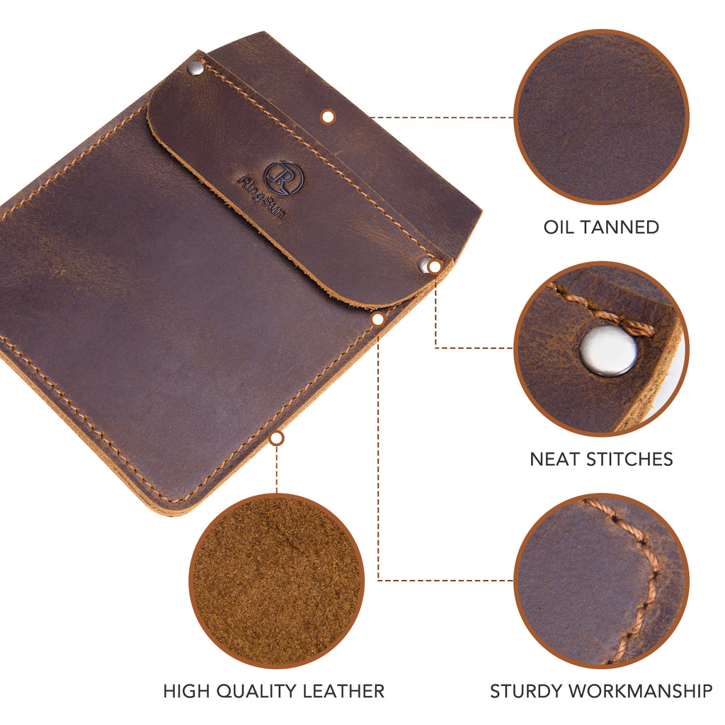 Genuine Leather Pocket Protector for Men, Durable Tool Pouch, Jeans Shirts Protector for Tools Pens