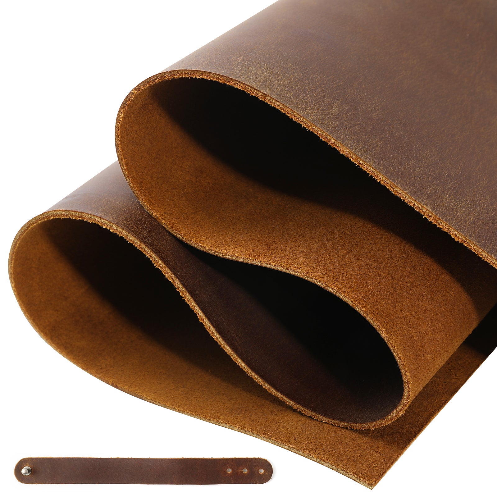 Genuine Leather Sheets for Crafts Full Grain Leather Tooling Leather (2mm) Thick Cowhide Leather Pieces Square, Dark Brown