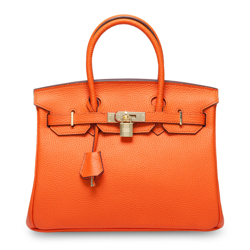 Women's First Layer Cowhide Genuine Leather Portable Handbags
