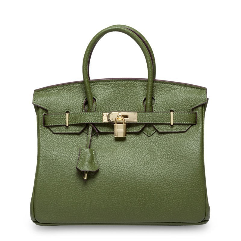 Women's First Layer Cowhide Genuine Leather Portable Handbags