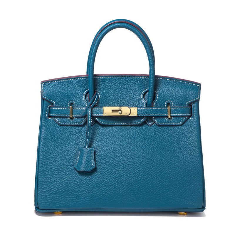 Women's First Layer Cowhide Genuine Leather Portable Handbags