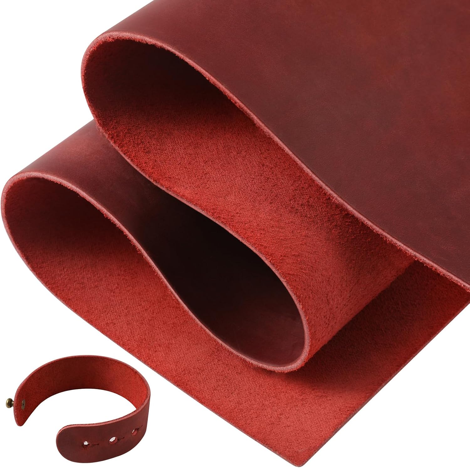 Genuine Leather Sheets for Crafts Full Grain Leather Tooling Leather (2mm) Thick Cowhide Leather Pieces Square, Dark Brown
