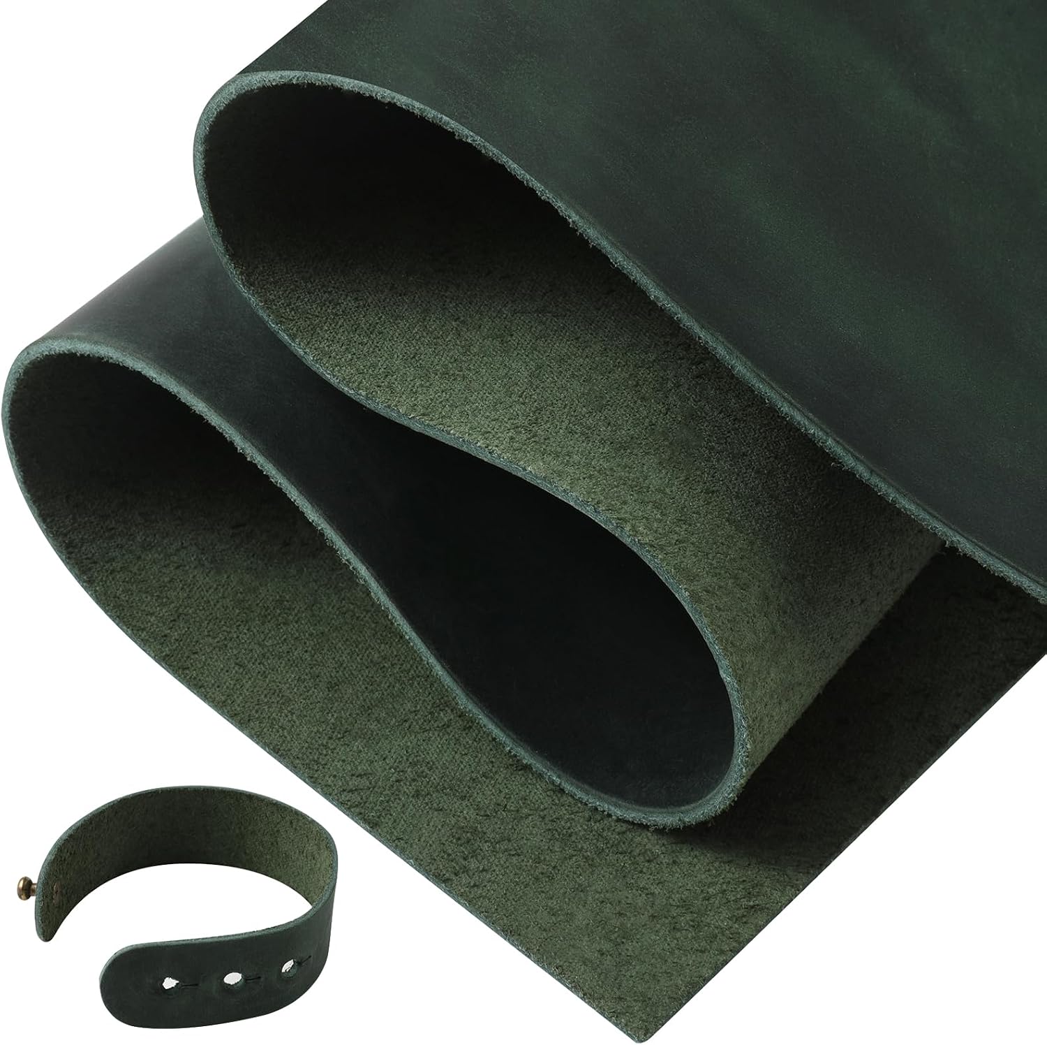 Genuine Leather Sheets for Crafts Full Grain Leather Tooling Leather (2mm) Thick Cowhide Leather Pieces Square, Dark Brown