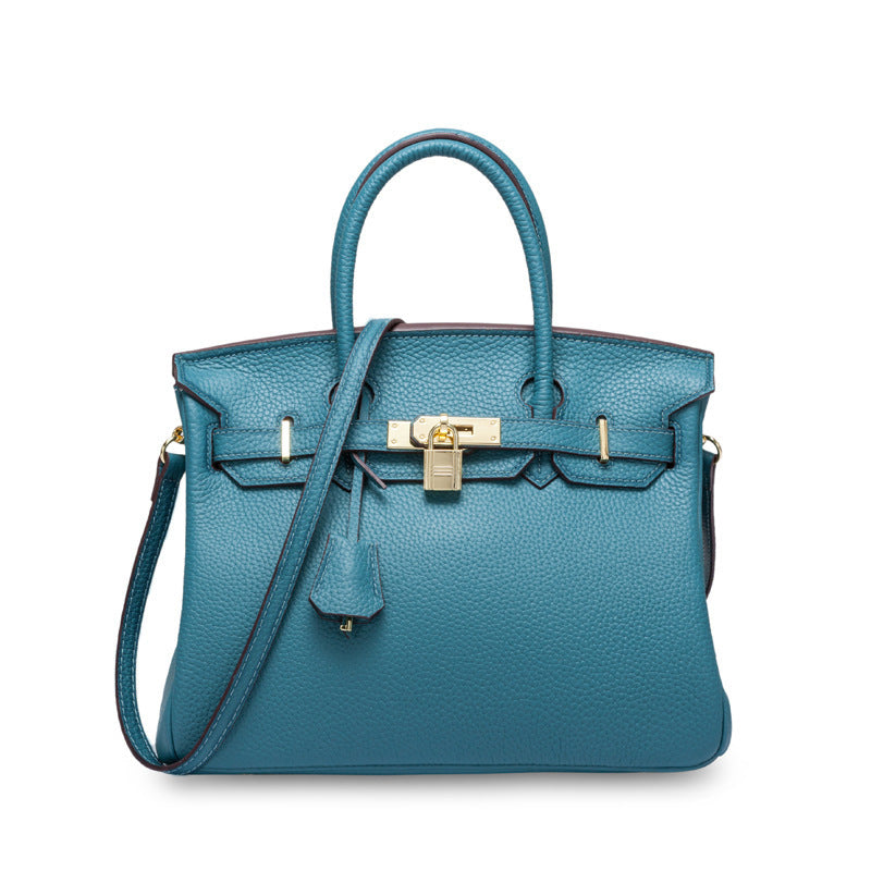Women's First Layer Cowhide Genuine Leather Portable Handbags