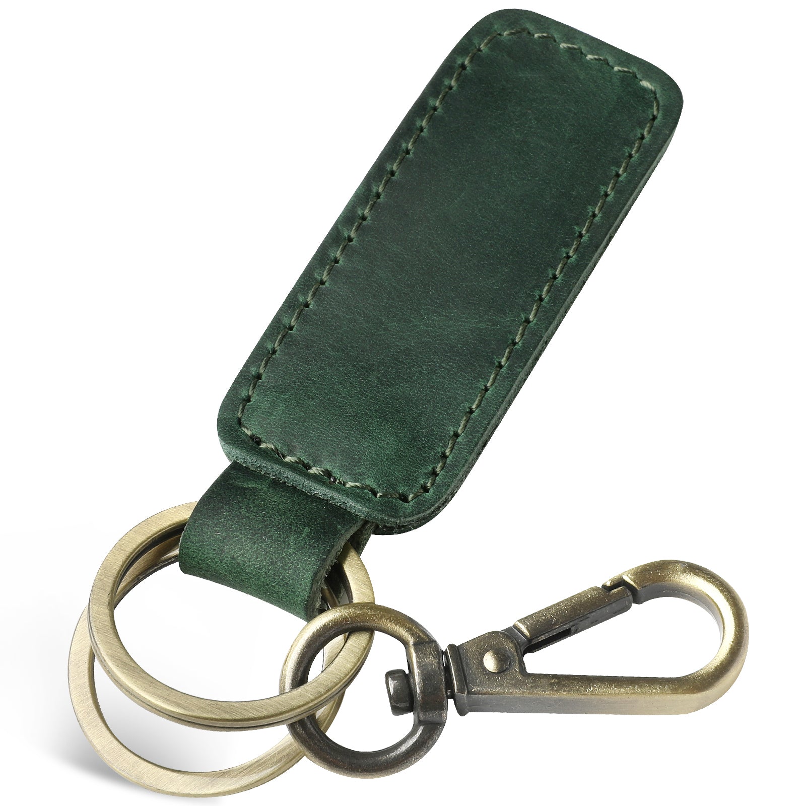 Genuine Leather Car Keychain, Universal Key Fob Keychain, Leather Key Chain Holder for Men and Women