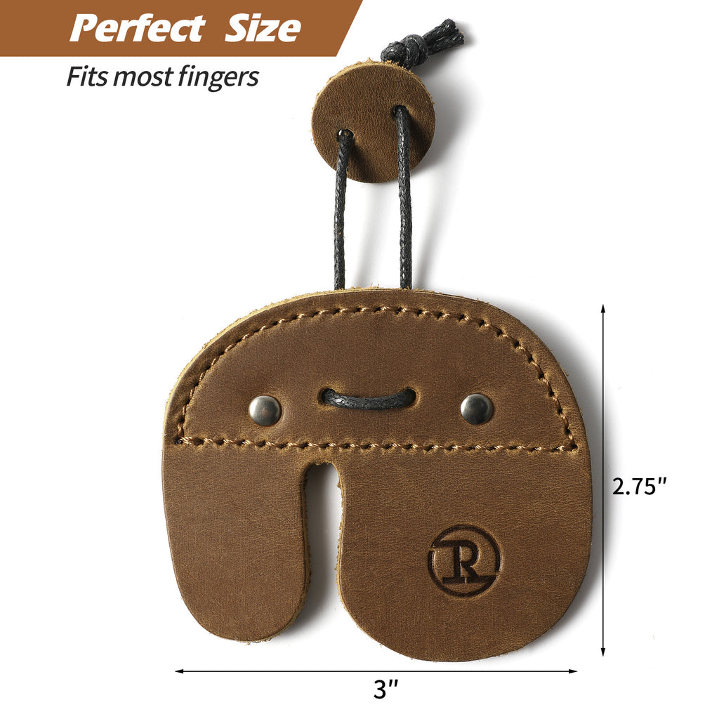 Leather Archery Finger Tabs,Handmade Archery Finger Guard for Shooting Practice Gear, Recurve Bow Fingers Tab