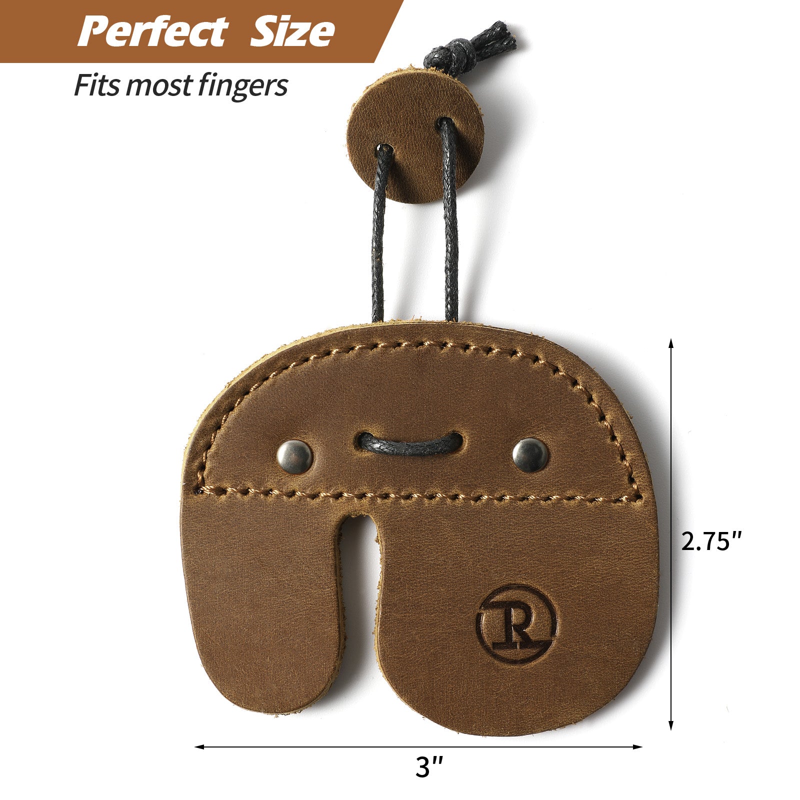 Leather Archery Finger Tabs,Handmade Archery Finger Guard for Shooting Practice Gear, Recurve Bow Fingers Tab