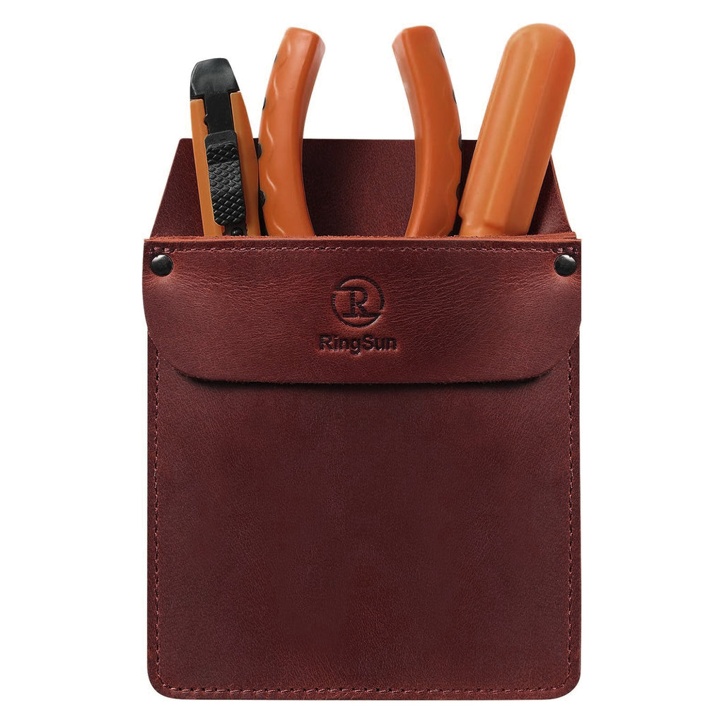 Genuine Leather Pocket Protector for Men, Durable Tool Pouch, Jeans Shirts Protector for Tools Pens