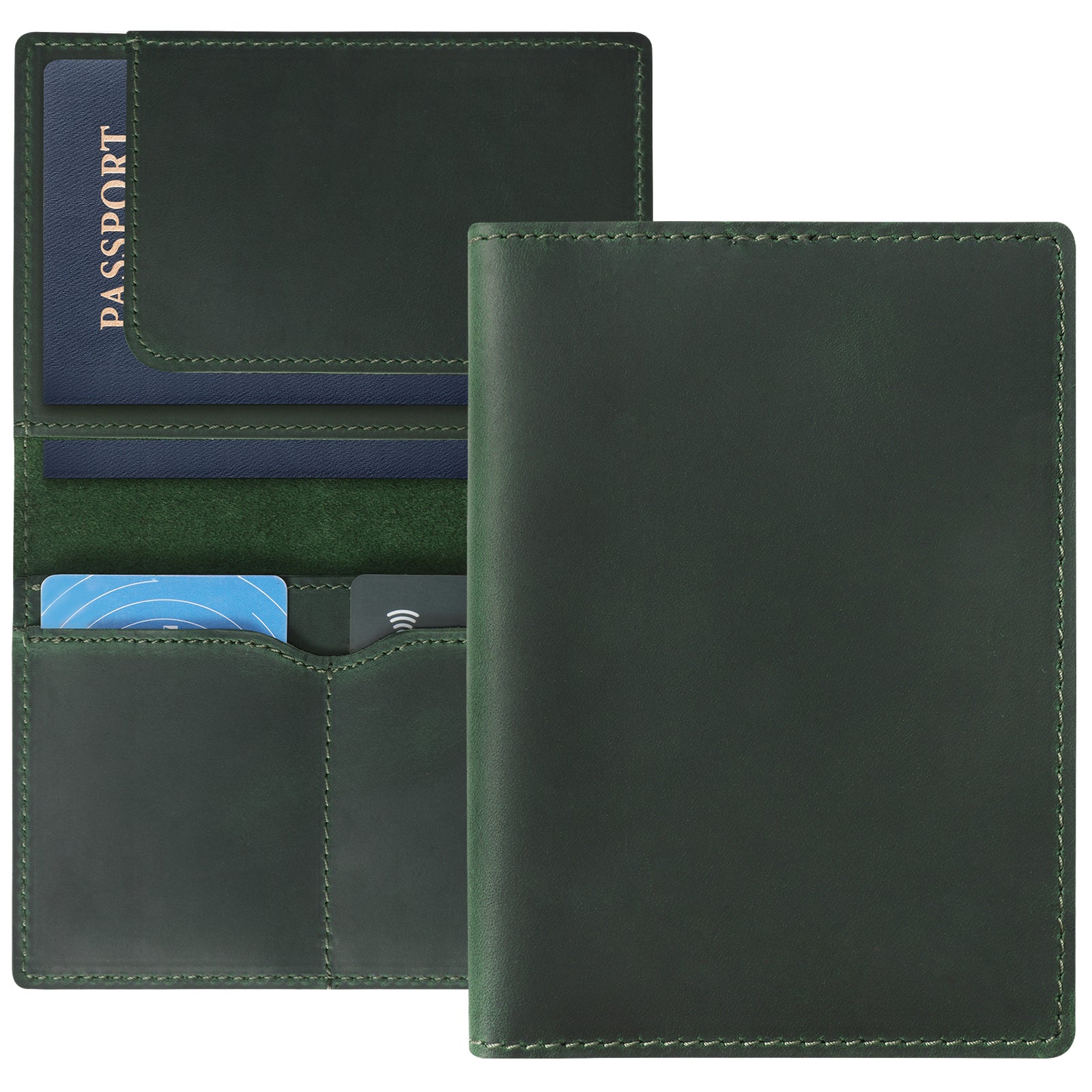 Leather Passport Holder, Handmade Passport cover, Travel Wallet Cover Case for Men and Women, Leather Travel Documents Organizer Protector