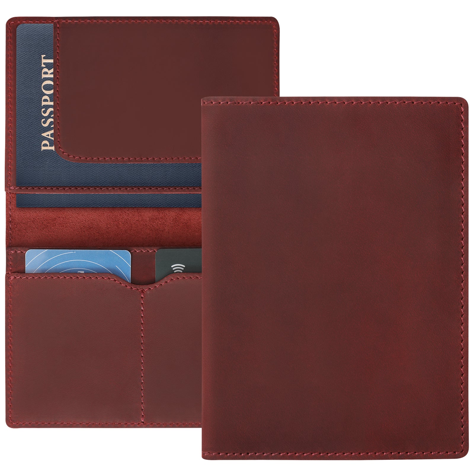 Leather Passport Holder, Handmade Passport cover, Travel Wallet Cover Case for Men and Women, Leather Travel Documents Organizer Protector