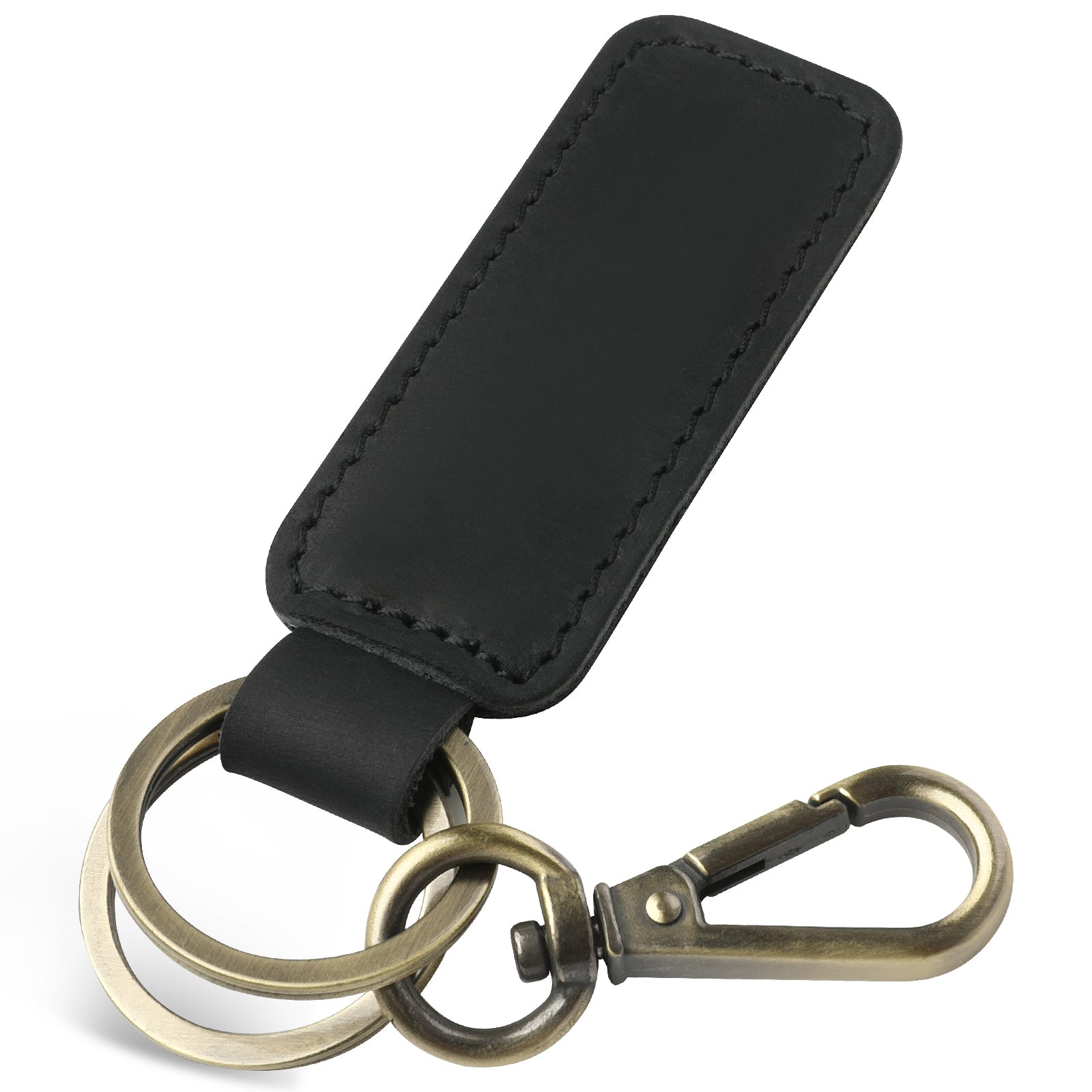Genuine Leather Car Keychain, Universal Key Fob Keychain, Leather Key Chain Holder for Men and Women