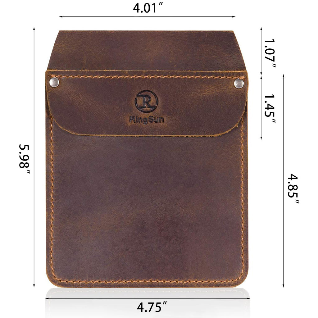 Genuine Leather Pocket Protector for Men, Durable Tool Pouch, Jeans Shirts Protector for Tools Pens