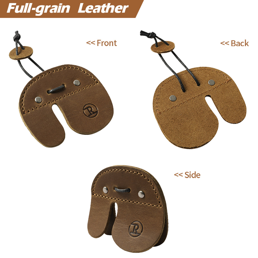 Leather Archery Finger Tabs,Handmade Archery Finger Guard for Shooting Practice Gear, Recurve Bow Fingers Tab
