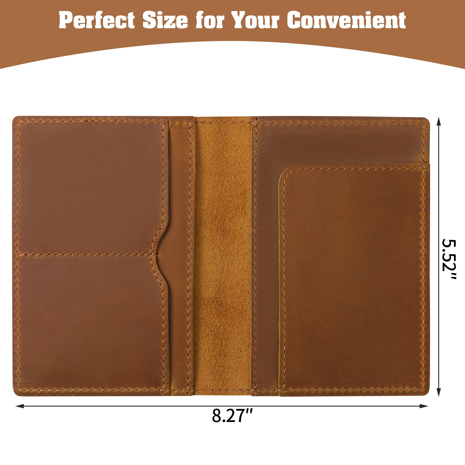 Leather Passport Holder, Handmade Passport cover, Travel Wallet Cover Case for Men and Women, Leather Travel Documents Organizer Protector