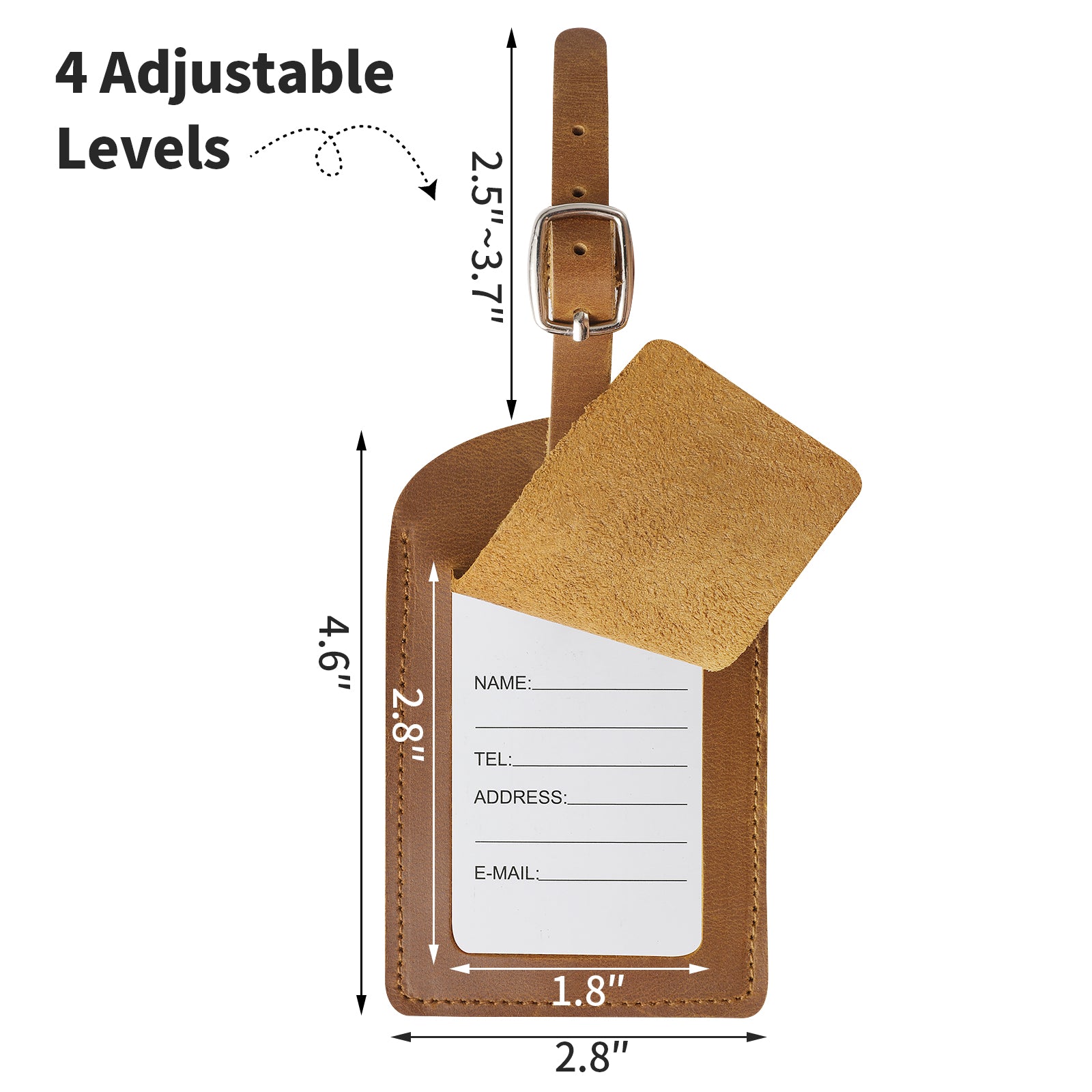Genuine Leather Luggage Tag for Suitcases ID Tags Bag Tags for Luggage