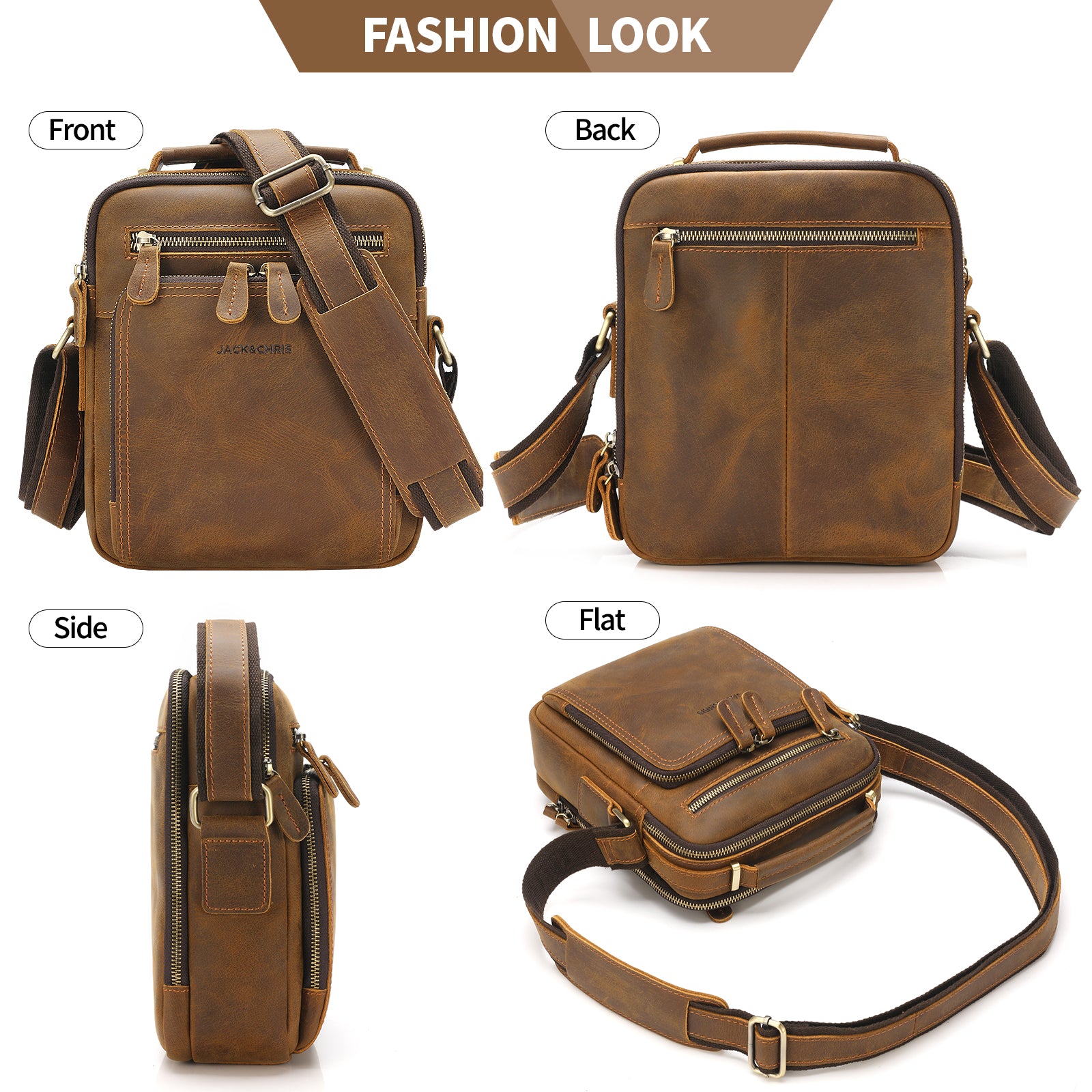 Leather Messenger Bag for Men, Man Purse Crossbody Bags for Work Business