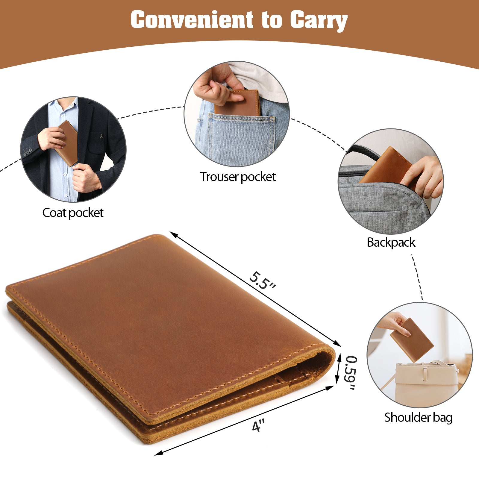 Leather Passport Holder, Handmade Passport cover, Travel Wallet Cover Case for Men and Women, Leather Travel Documents Organizer Protector
