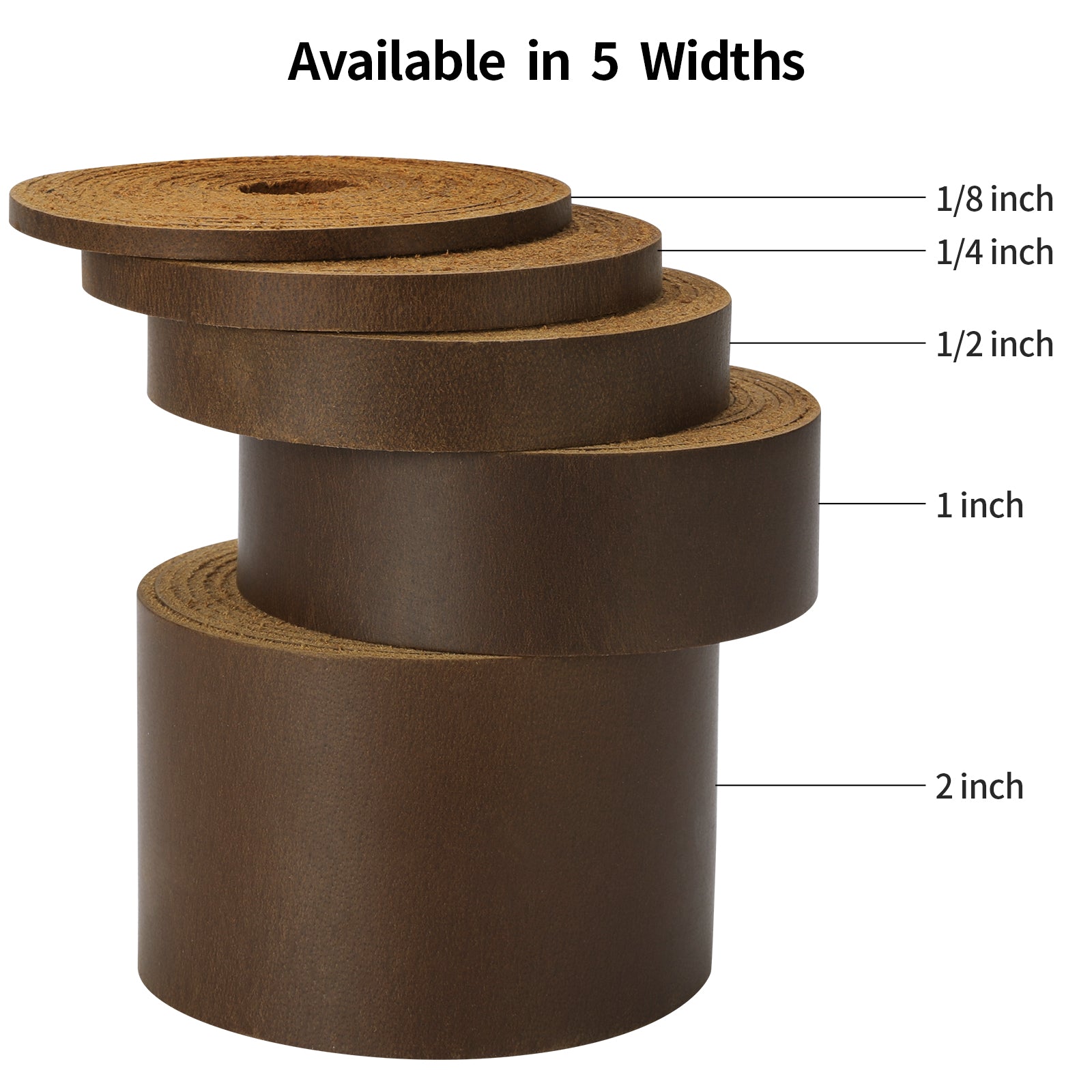 Wide Flat Leather Straps for Crafts, Full Grain Leather Strips for Crafts, Tooling (2mm Thick 72.5 Inches Long）