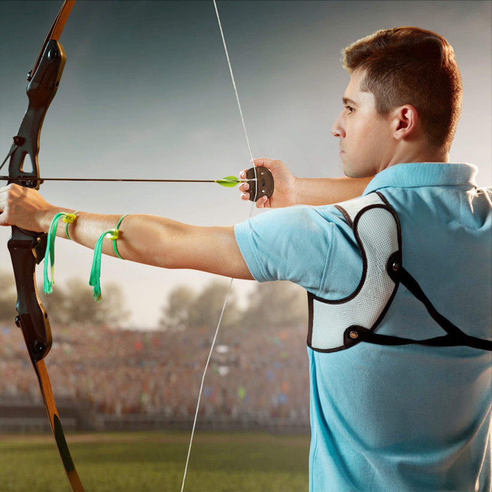 Leather Archery Finger Tabs,Handmade Archery Finger Guard for Shooting Practice Gear, Recurve Bow Fingers Tab