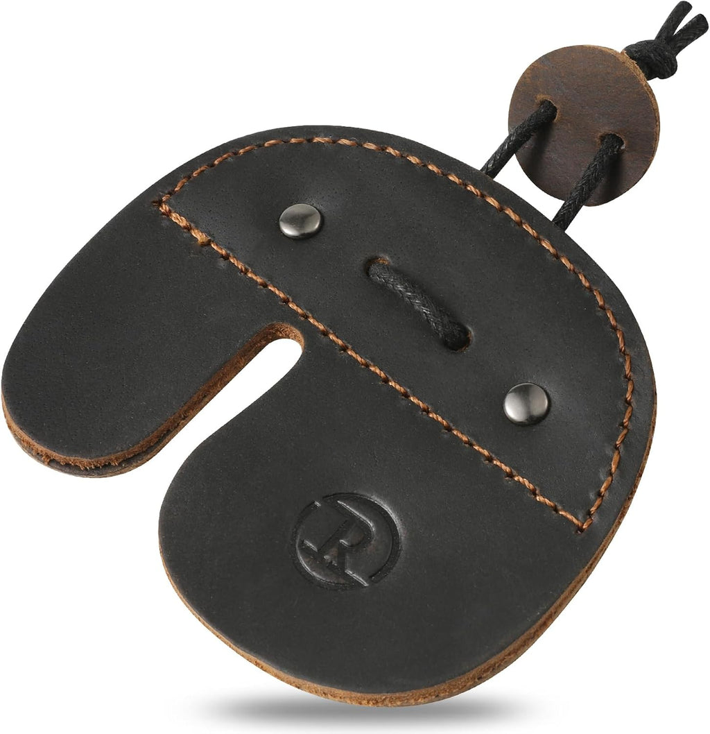 Leather Archery Finger Tabs,Handmade Archery Finger Guard for Shooting Practice Gear, Recurve Bow Fingers Tab