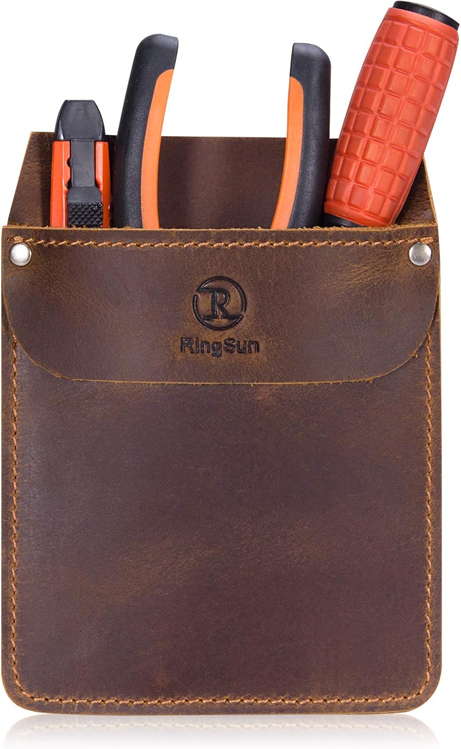 Genuine Leather Pocket Protector for Men, Durable Tool Pouch, Jeans Shirts Protector for Tools Pens