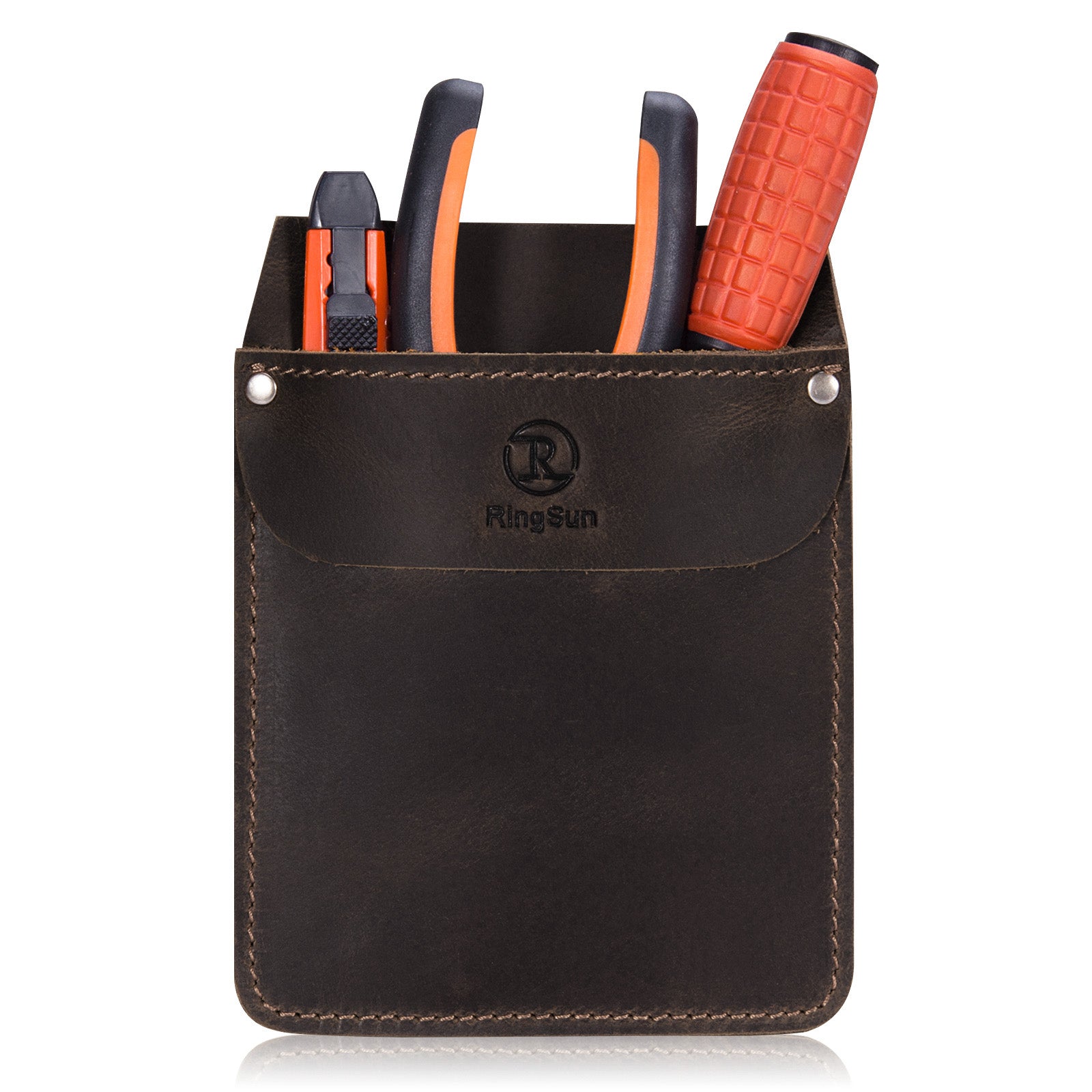 Genuine Leather Pocket Protector for Men, Durable Tool Pouch, Jeans Shirts Protector for Tools Pens