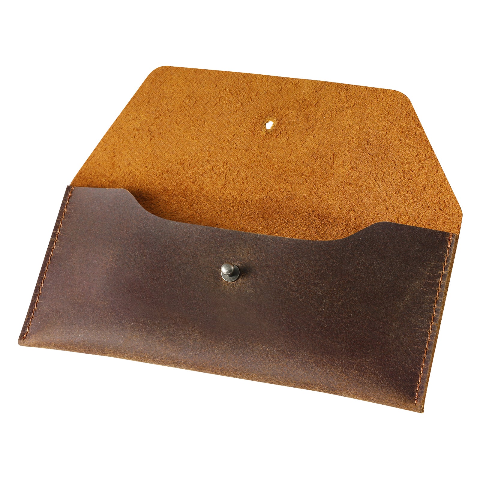 Genuine Leather Retro Clutch Wallet – Money Envelope Pouch for Men