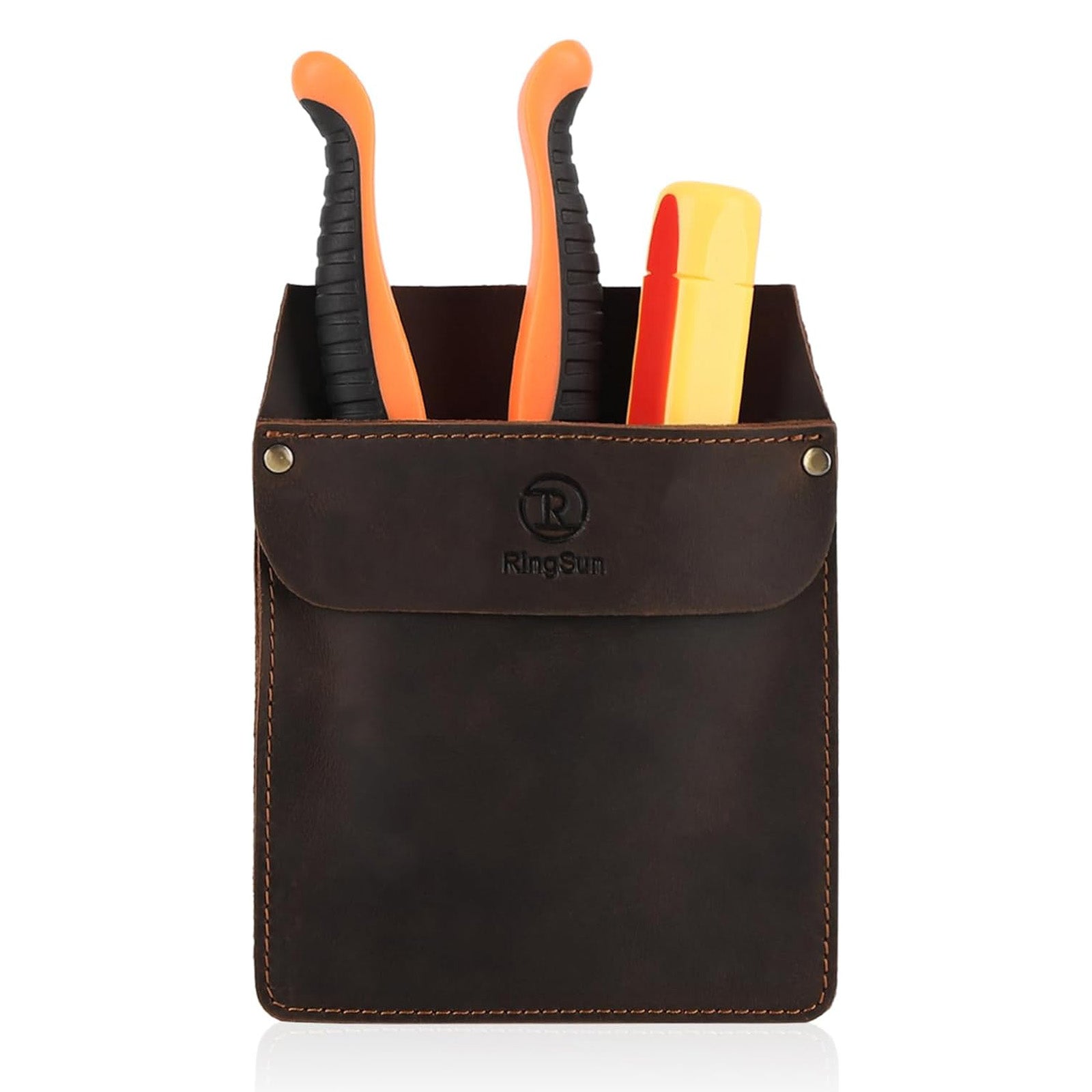 Genuine Leather Pocket Protector for Men, Durable Tool Pouch, Jeans Shirts Protector for Tools Pens