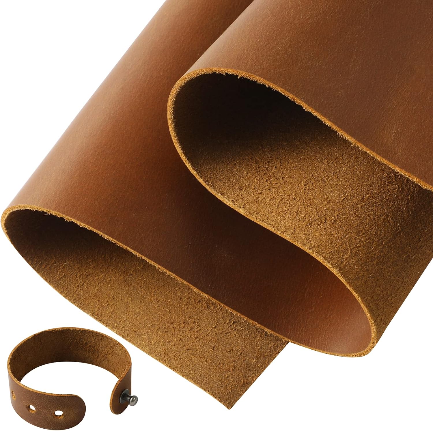 Genuine Leather Sheets for Crafts Full Grain Leather Tooling Leather (2mm) Thick Cowhide Leather Pieces Square, Dark Brown