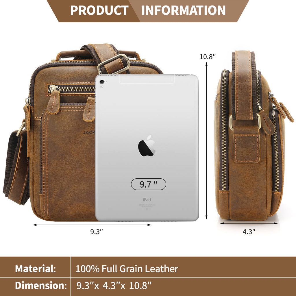 Leather Messenger Bag for Men, Man Purse Crossbody Bags for Work Business