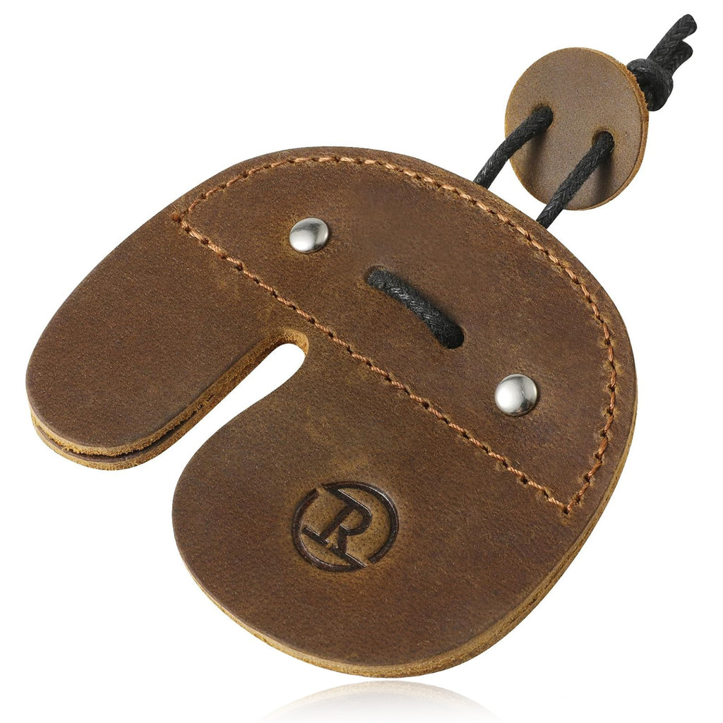 Leather Archery Finger Tabs,Handmade Archery Finger Guard for Shooting Practice Gear, Recurve Bow Fingers Tab
